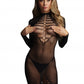 Le Desir Collection Long Sleeve Fishnet Dress Black Size OS