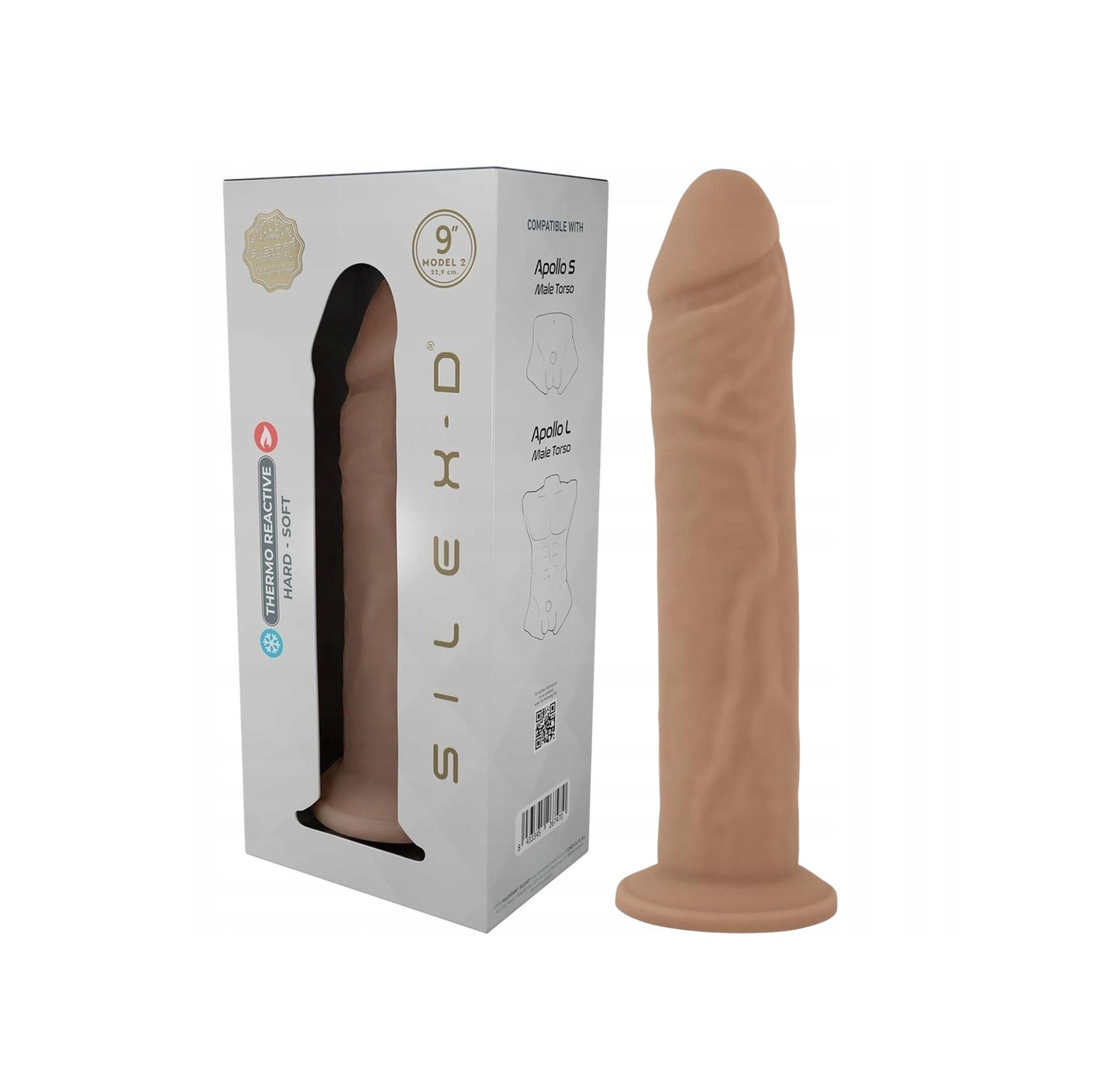 Adrien Lastic Silexd 9" Model 2 Liquid Silicone Dong Dildo Flesh