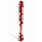 Adam & Eve Sweetheart Swirl Glass - Clear/Red Glass 22cm Dildo