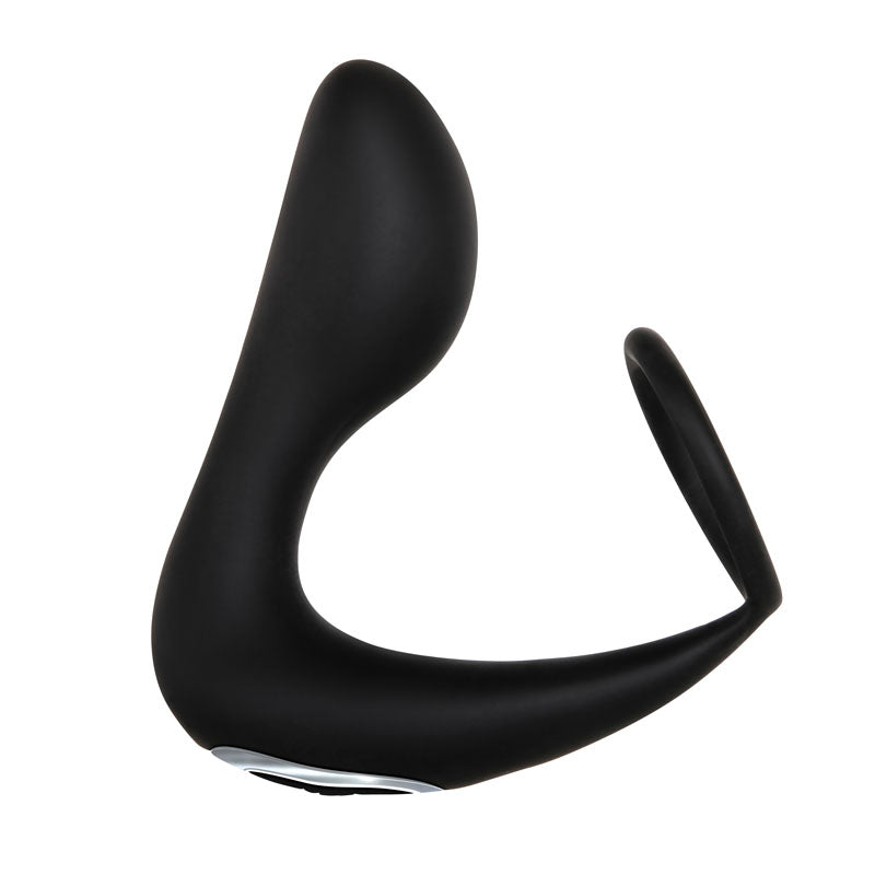 Adam & Eve Adam's Rechargeable Prostate Pleaser & C-Ring - Black Anal Plug with Cock Ring