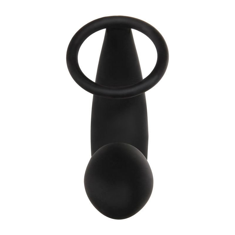 Adam & Eve Adam's Rechargeable Prostate Pleaser & C-Ring - Black Anal Plug with Cock Ring
