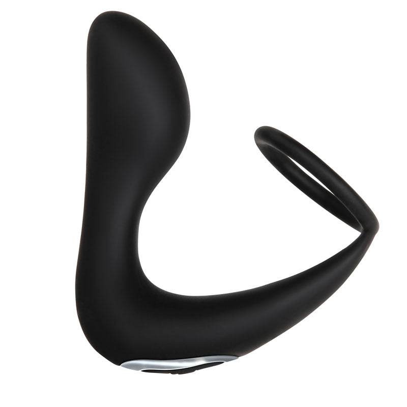 Adam & Eve Adam's Rechargeable Prostate Pleaser & C-Ring - Black Anal Plug with Cock Ring