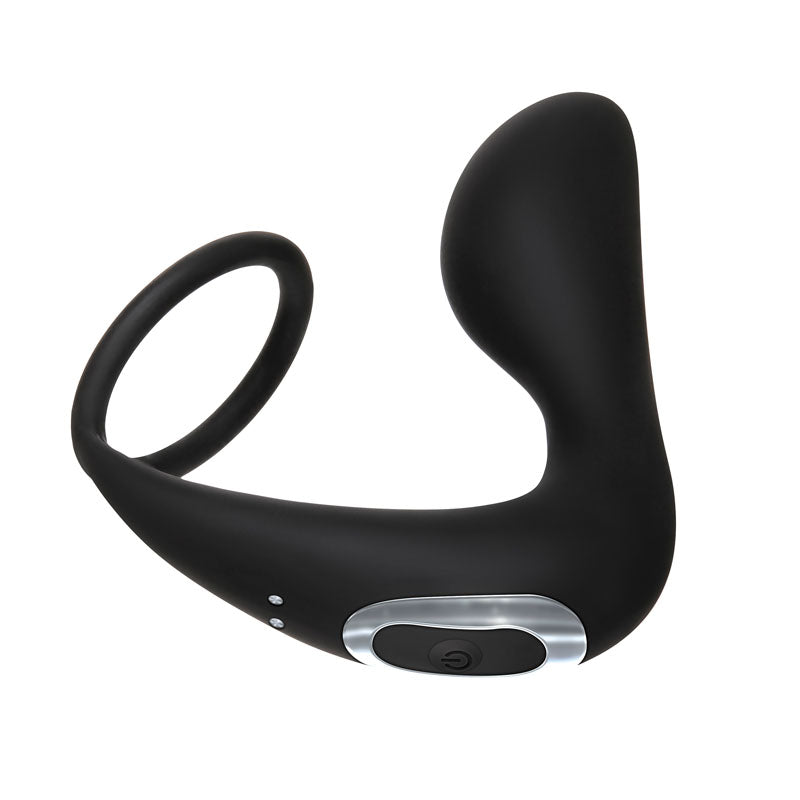 Adam & Eve Adam's Rechargeable Prostate Pleaser & C-Ring - Black Anal Plug with Cock Ring