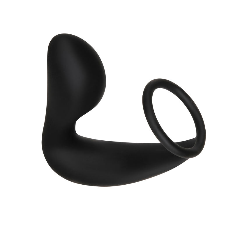 Adam & Eve Adam's Rechargeable Prostate Pleaser & C-Ring - Black Anal Plug with Cock Ring