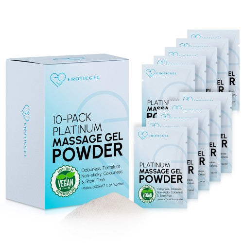 Eroticgel | Platinum Massage Gel Powder 10x5g Sachets - 10 Pack