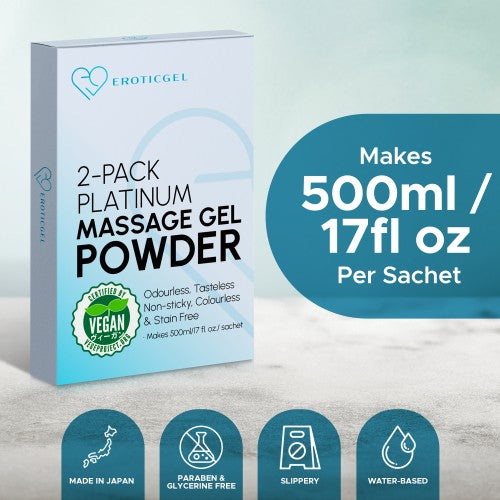 Eroticgel | Platinum Massage Gel Powder 2x5g Sachets - 2 Pack