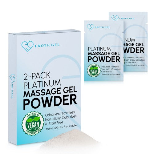 Eroticgel | Platinum Massage Gel Powder 2x5g Sachets - 2 Pack
