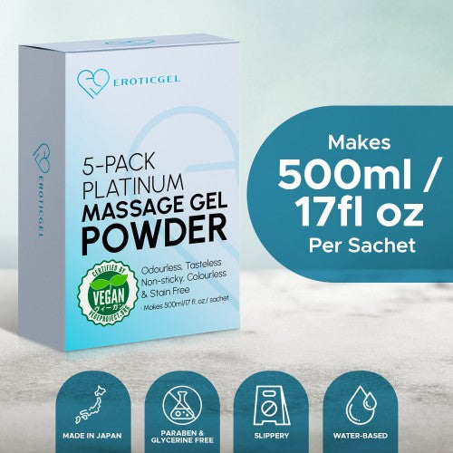 Eroticgel | Platinum Massage Gel Powder 5x5g Sachets - 5 Pack