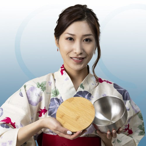 Eroticgel | Nuru Bamboo Massage Bowl Shaker with Bamboo Lid 500ml
