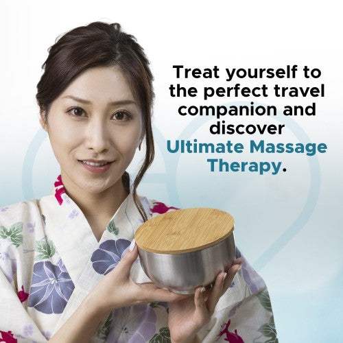 Eroticgel | Nuru Bamboo Massage Bowl Shaker with Bamboo Lid 500ml with 2x5g Sachets