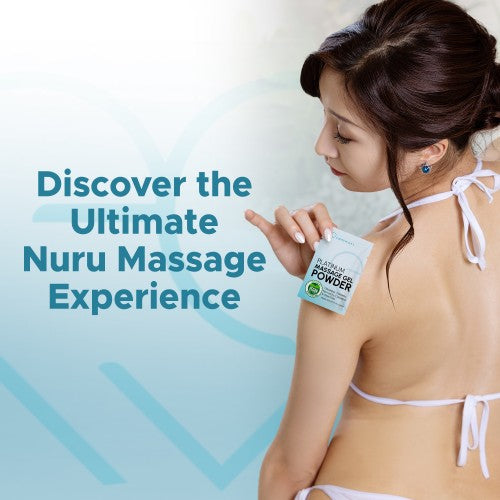 Eroticgel | Nuru Bamboo Massage Bowl Shaker with Bamboo Lid 500ml with 3x5g Sachets