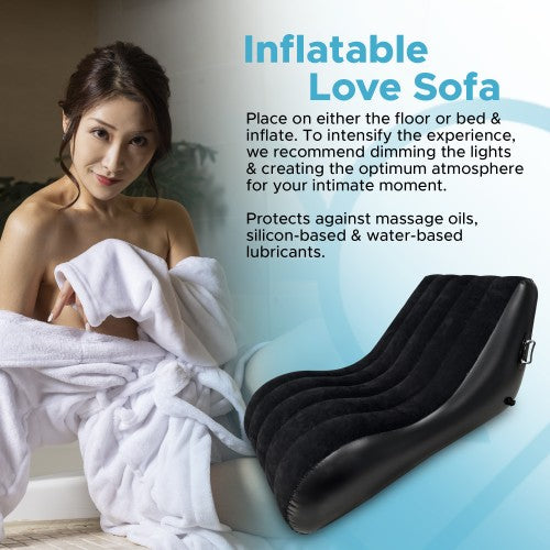 Eroticgel Inflatable Love Sofa - Black