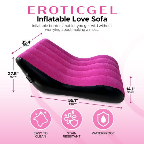 Eroticgel Inflatable Love Sofa - Pink