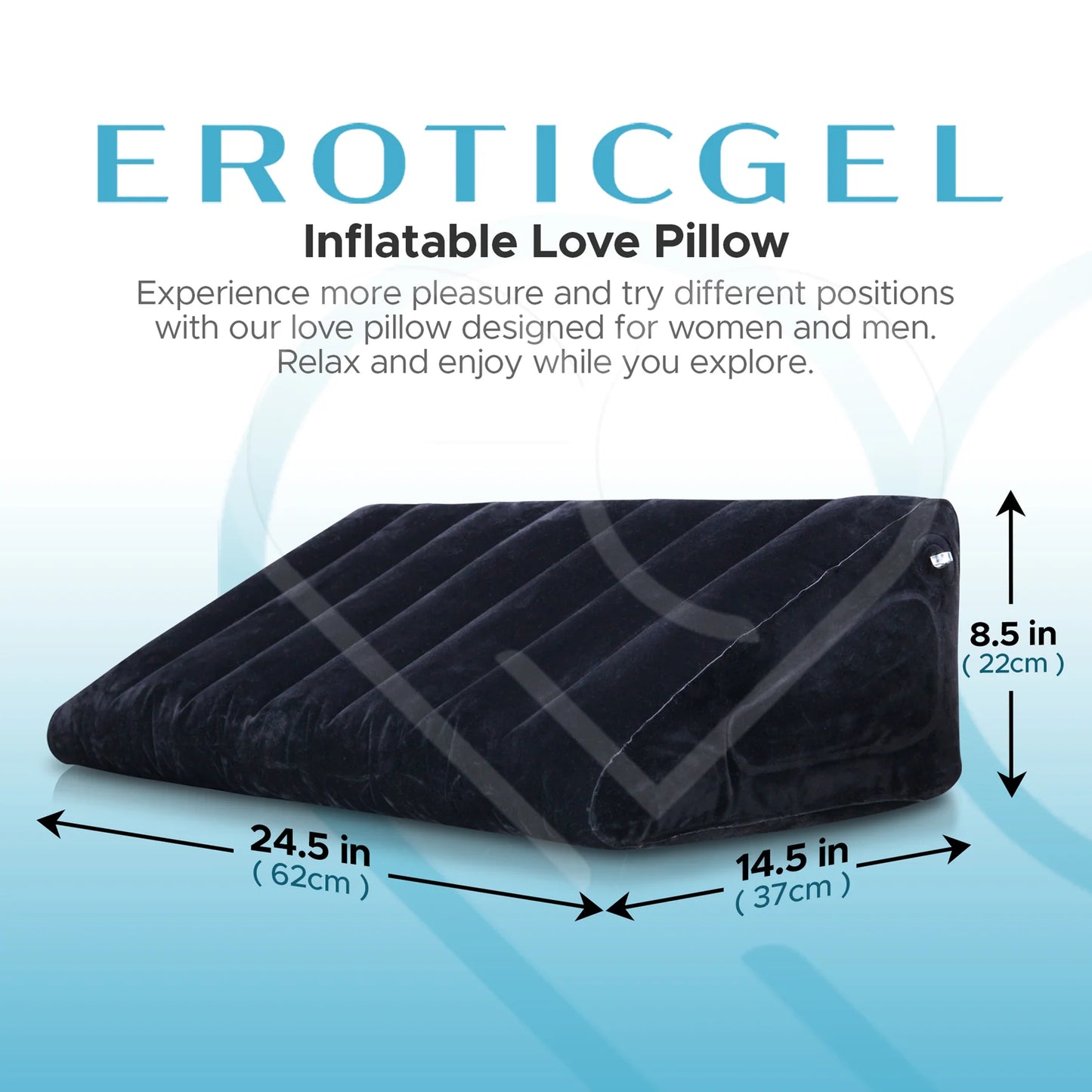 Eroticgel Inflatable Love Pillow - 37cm x 62cm x 22cm