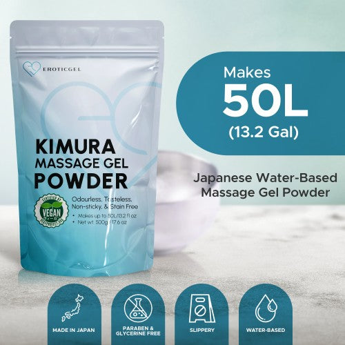 Eroticgel | Nuru Vegan Massage Gel Powder KIMURA 500g - Makes 50 Litres