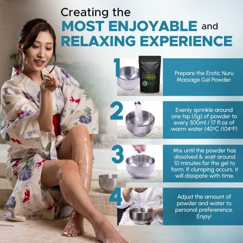 Eroticgel | Nuru Vegan Massage Gel Powder MATSURI 500g - Makes 50 Litres