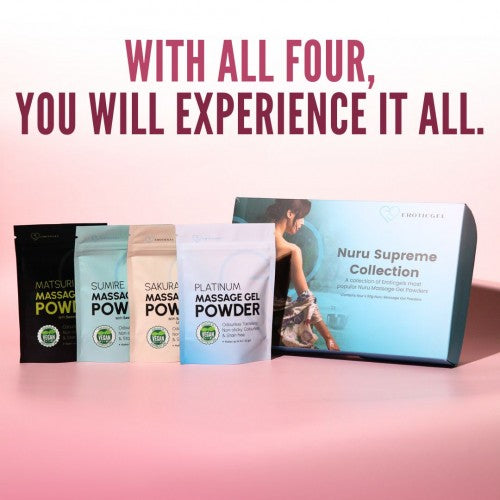 Eroticgel | Nuru Supreme Collection Massage Powder 4x50g - 200g - 4 Pack