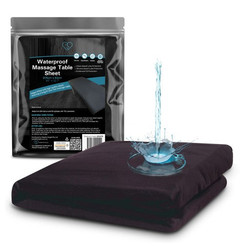 Eroticgel Black Waterproof Massage Table Fitted Sheet 83cm x 203cm