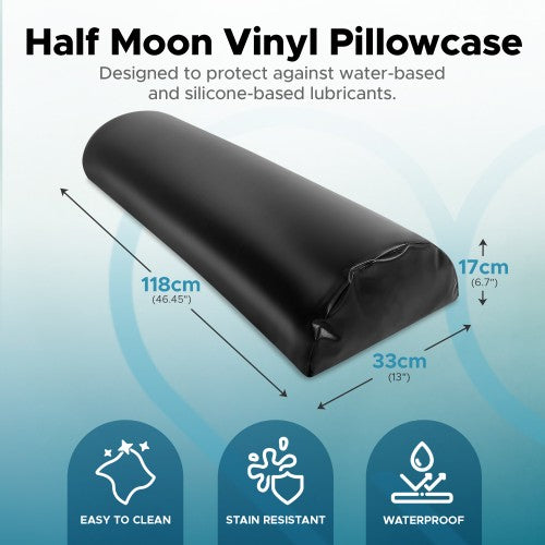 Eroticgel Half Moon Vinyl Waterproof Pillowcase - 118cm x 33cm x 17cm