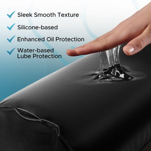 Eroticgel Half Moon Vinyl Waterproof Pillowcase - 118cm x 33cm x 17cm