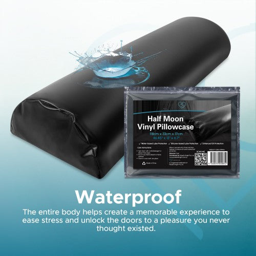 Eroticgel Half Moon Vinyl Waterproof Pillowcase - 118cm x 33cm x 17cm