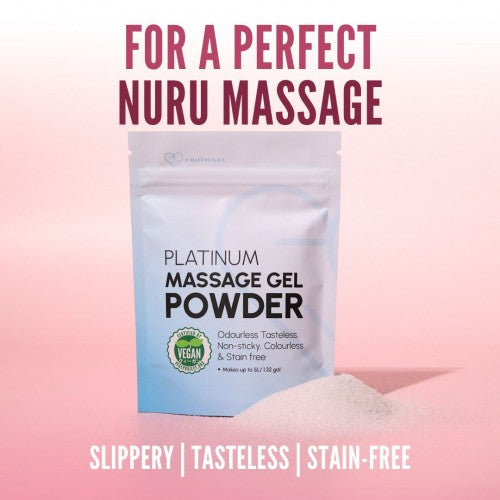 Eroticgel | Massage Gel Powder Resealable Sachet 50g - Platinum