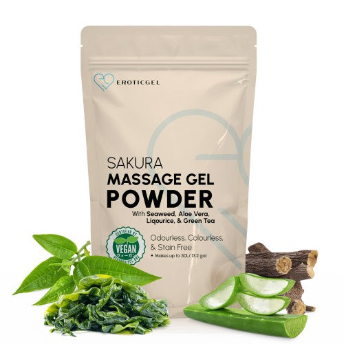 Eroticgel | Nuru Vegan Massage Gel Powder SAKURA 500g - Makes 50 Litres
