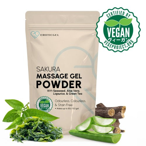Eroticgel | Nuru Vegan Massage Gel Powder SAKURA 500g - Makes 50 Litres