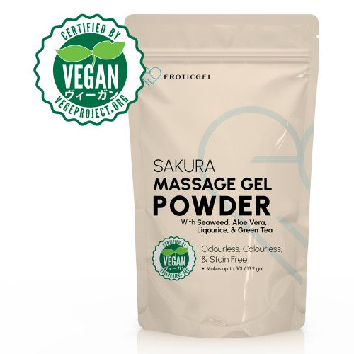 Eroticgel | Nuru Vegan Massage Gel Powder SAKURA 500g - Makes 50 Litres
