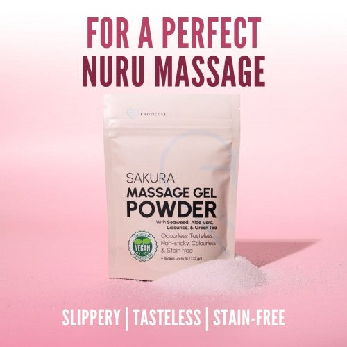 Eroticgel | Massage Gel Powder Resealable Sachet 50g - Sakura