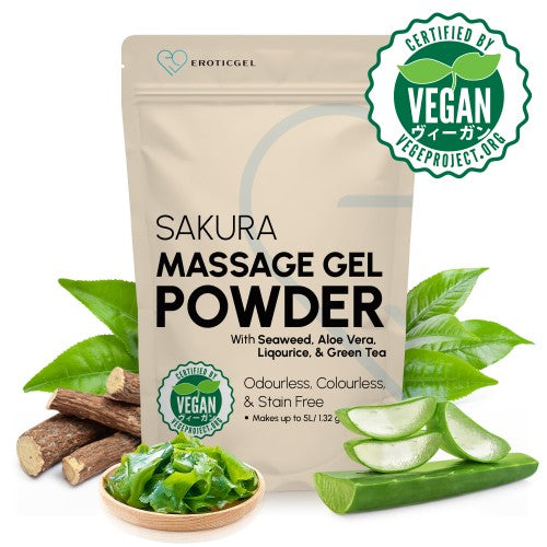 Eroticgel | Massage Gel Powder Resealable Sachet 50g - Sakura