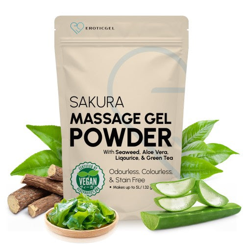 Eroticgel | Massage Gel Powder Resealable Sachet 50g - Sakura