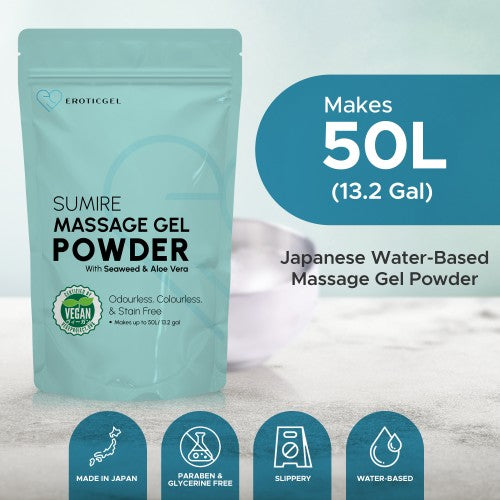 Eroticgel | Nuru Vegan Massage Gel Powder SUMIRE 500g - Makes 50 Litres