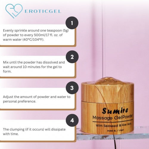 Eroticgel | Massage Gel Powder Resealable Sachet 50g - Sumire