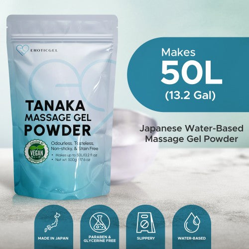 Eroticgel | Nuru Vegan Massage Gel Powder TANAKA 500g - Makes 50 Litres
