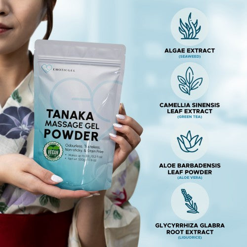 Eroticgel | Nuru Vegan Massage Gel Powder TANAKA 500g - Makes 50 Litres