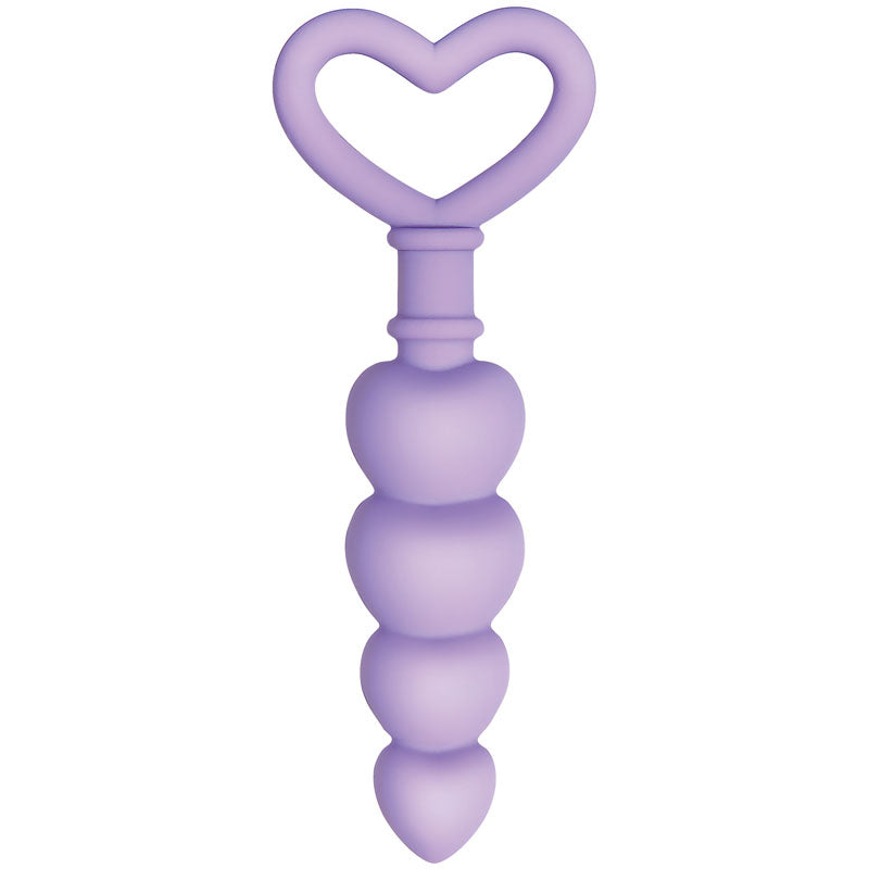 Evolved Sweet Treat - Purple 11.5cm Beaded Butt Plug with Handle