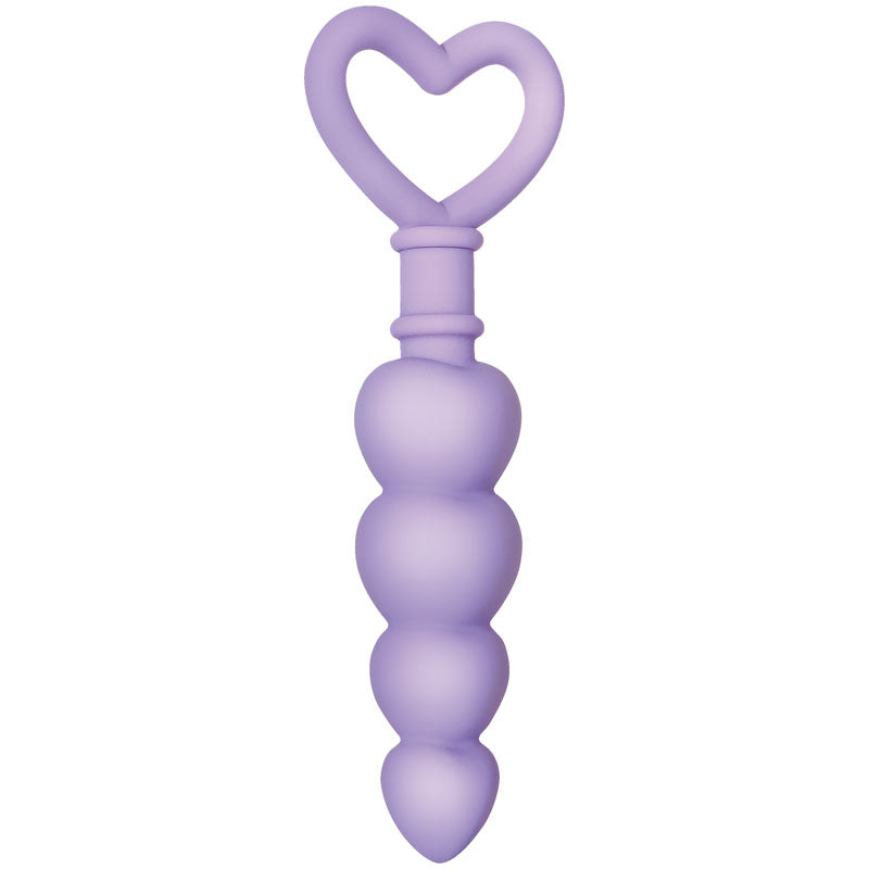 Evolved Sweet Treat - Purple 11.5cm Beaded Butt Plug with Handle