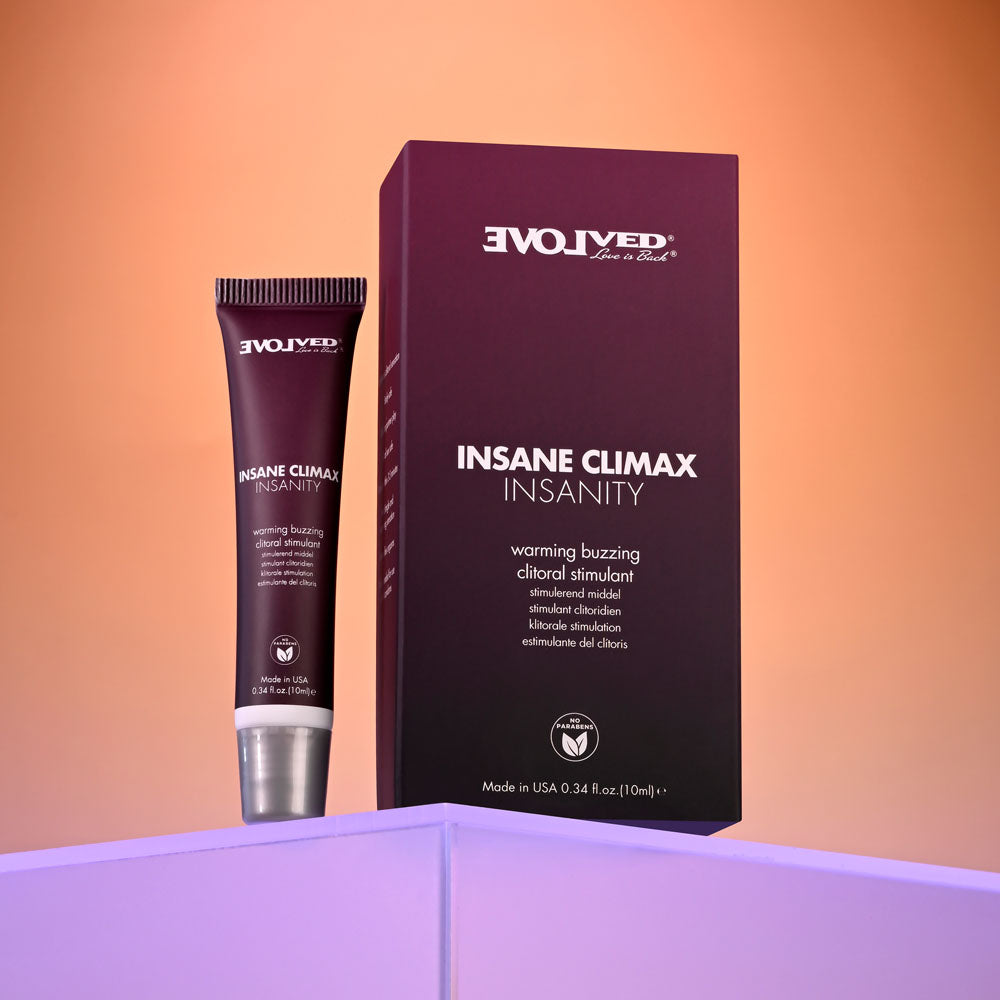 Evolved INSANE CLIMAX - INSANITY - Warming Buzzing Clitoral Stimulation Gel 10ml