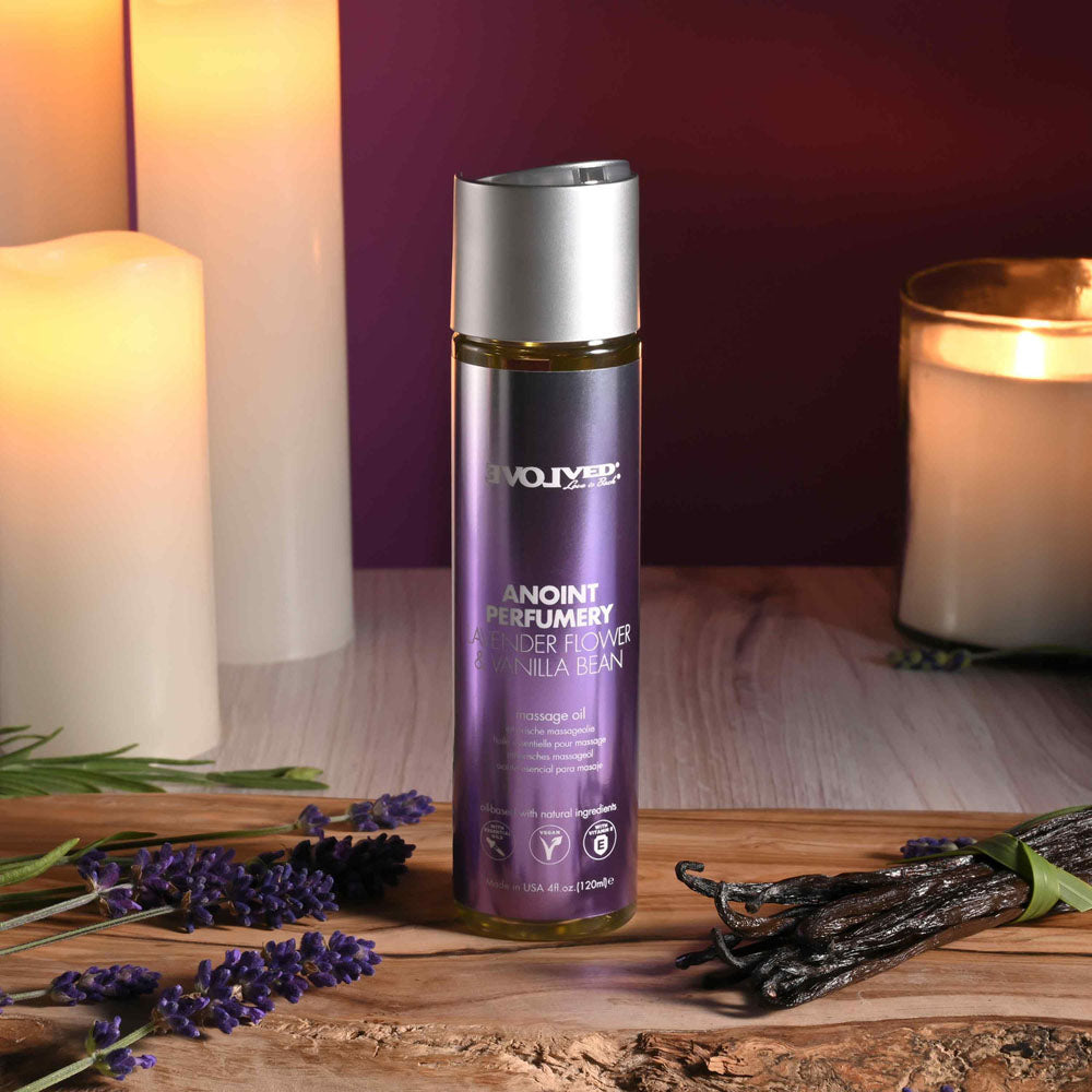 Evolved ANOINT PERFUMERY - Lavender Flower & Vanilla Bean Massage Oil 120ml