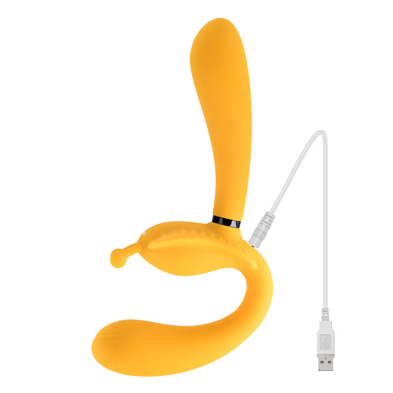 Evolved THE MONARCH Couples Vibrator - Triple Shaft Strapless Strap-On Vibrator