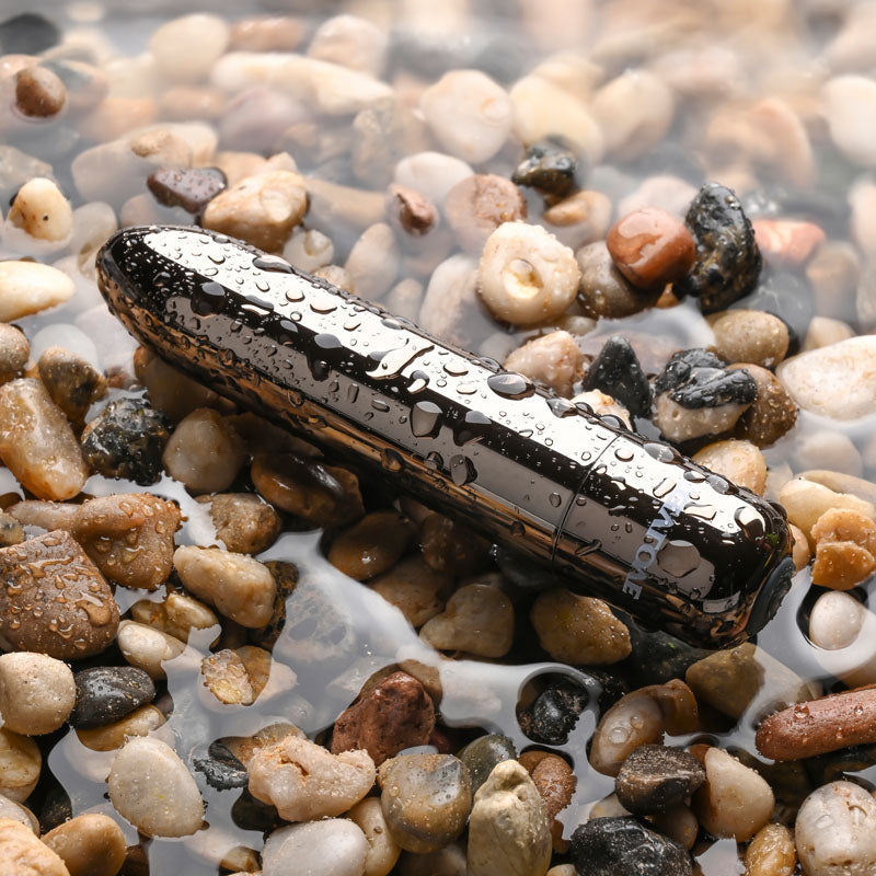 Evolved REAL SIMPLE Black Chrome 10cm USB Rechargeable Bullet Vibrator