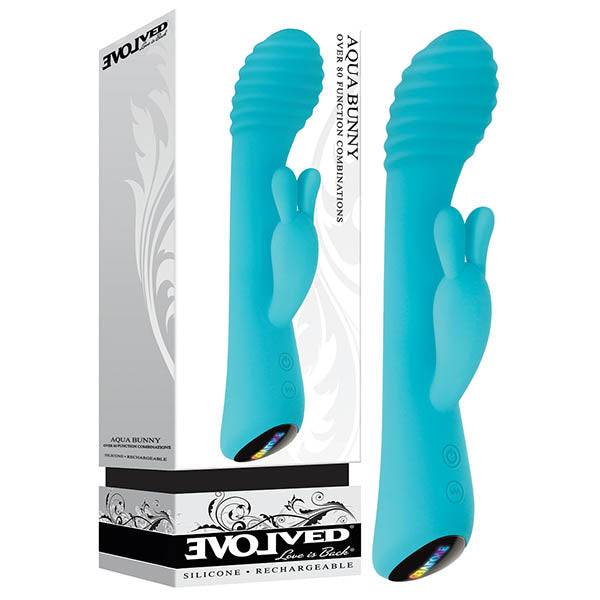 Evolved Aqua Bunny - Blue 21.3cm (8.4") Rabbit Vibrator