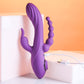 Evolved FOURGASM Purple 21.9cm Triple Vibrator with Suction