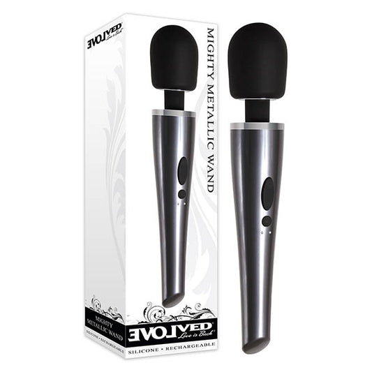 Evolved Mighty Metallic Wand - Silver 30.5cm (12") Massage Wand