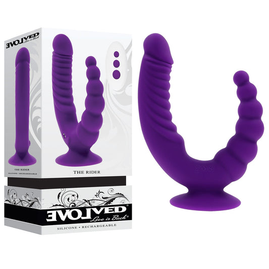 Evolved THE RIDER - Purple Double Ended Vibrator with Wireless Remote