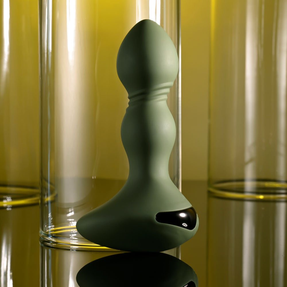 Evolved LIEUTENANT - Green 12.2cm USB Rechargeable Vibrating Butt Plug