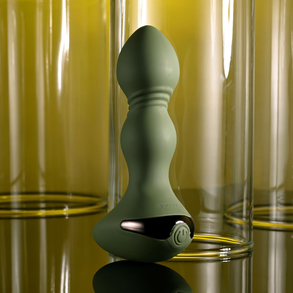 Evolved LIEUTENANT - Green 12.2cm USB Rechargeable Vibrating Butt Plug