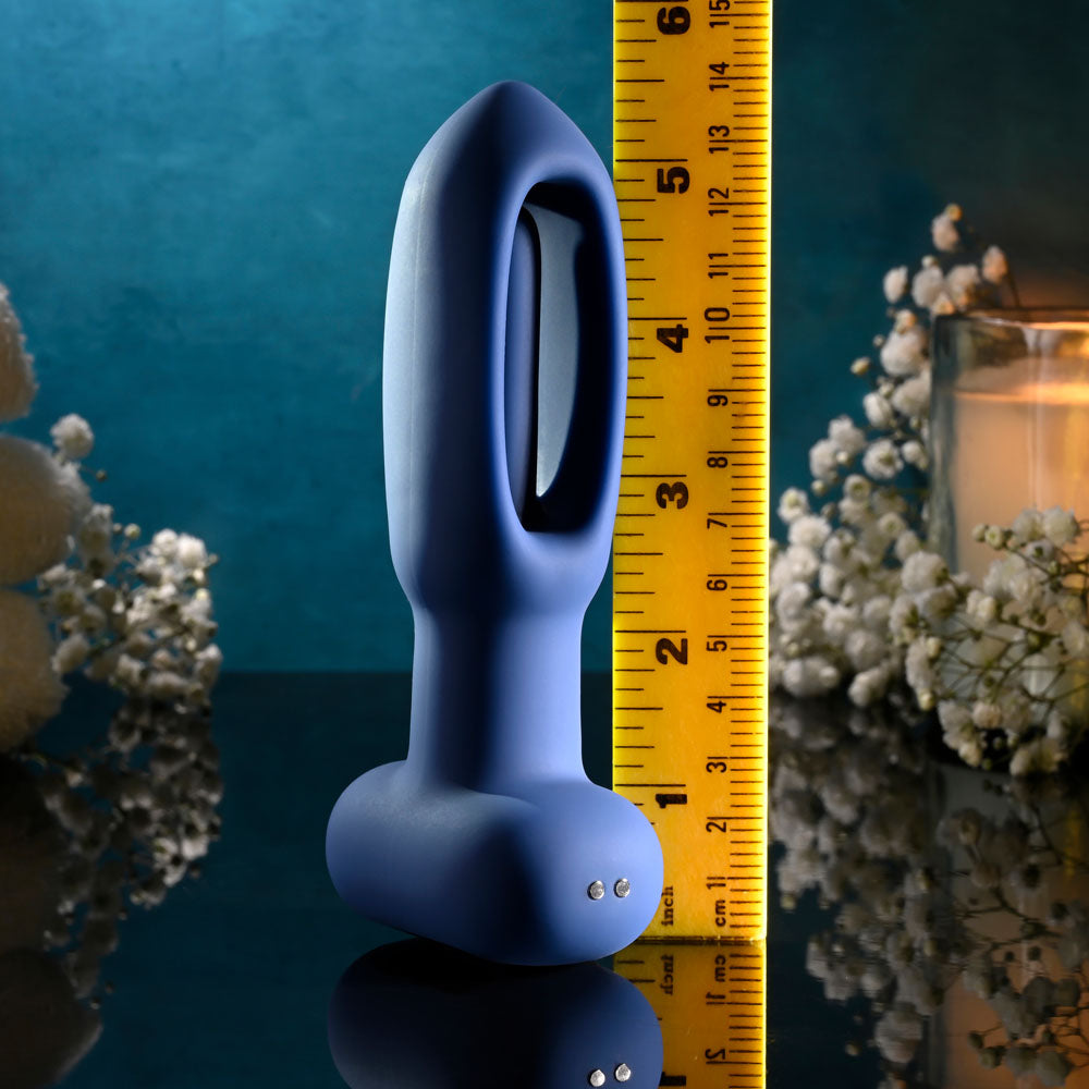 Evolved THE FLAPPER - Blue 14cm Vibrating and Flapping Butt Plug with Remote