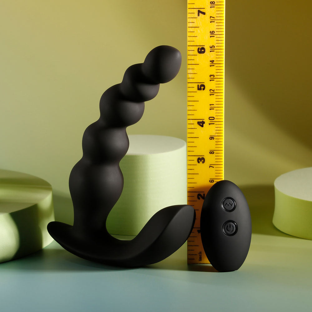 Evolved BEAD ME UP - Black 16.8cm Vibrating Anal Beads with Wireless Remote